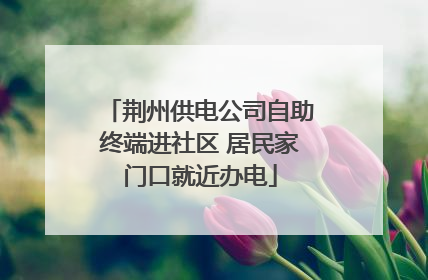 荆州供电公司自助终端进社区 居民家门口就近办电