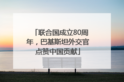 联合国成立80周年，巴基斯坦外交官点赞中国贡献