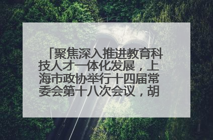 聚焦深入推进教育科技人才一体化发展，上海市政协举行十四届常委会第十八次会议，胡文容出席并讲话
