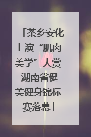 茶乡安化上演“肌肉美学”大赏 湖南省健美健身锦标赛落幕