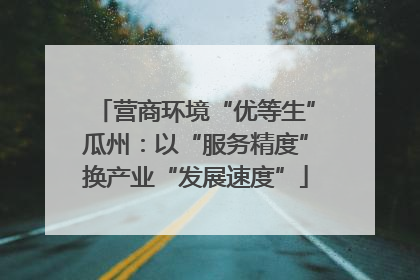 营商环境“优等生”瓜州：以“服务精度”换产业“发展速度”