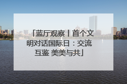 蓝厅观察丨首个文明对话国际日：交流互鉴 美美与共
