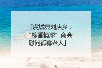 虞城县刘店乡：“粽香情深”商会慰问孤寡老人