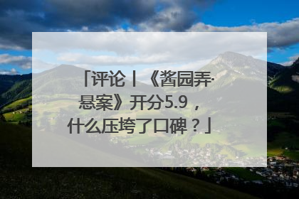 评论丨《酱园弄·悬案》开分5.9，什么压垮了口碑？