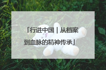 行进中国｜从档案到血脉的精神传承