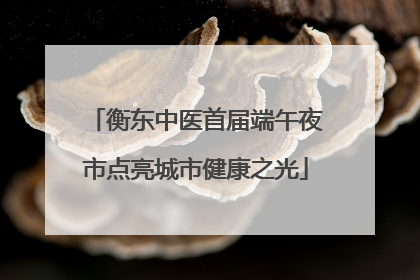 衡东中医首届端午夜市点亮城市健康之光