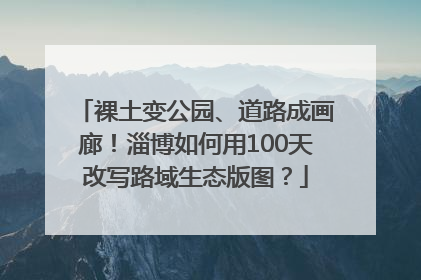 裸土变公园、道路成画廊！淄博如何用100天改写路域生态版图？
