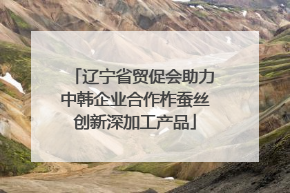 辽宁省贸促会助力中韩企业合作柞蚕丝创新深加工产品
