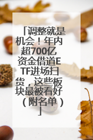 调整就是机会！年内超700亿资金借道ETF进场扫货，这些板块最被看好（附名单）