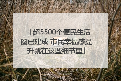 超5500个便民生活圈已建成 市民幸福感提升就在这些细节里