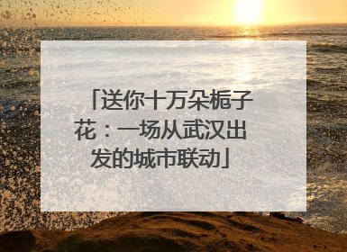 送你十万朵栀子花：一场从武汉出发的城市联动
