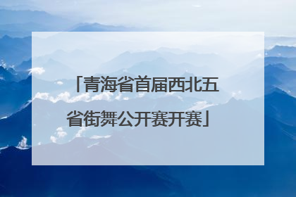 青海省首届西北五省街舞公开赛开赛
