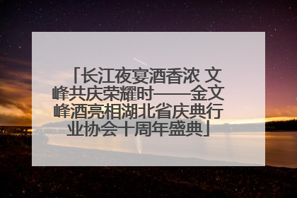 长江夜宴酒香浓 文峰共庆荣耀时——金文峰酒亮相湖北省庆典行业协会十周年盛典