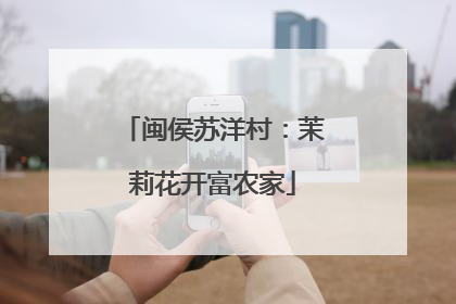 闽侯苏洋村：茉莉花开富农家