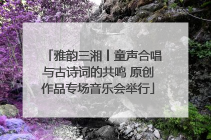 雅韵三湘丨童声合唱与古诗词的共鸣 原创作品专场音乐会举行