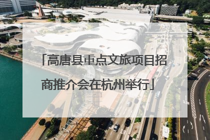 高唐县重点文旅项目招商推介会在杭州举行