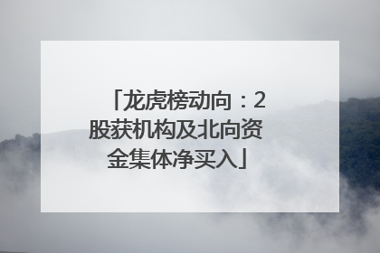 龙虎榜动向：2股获机构及北向资金集体净买入