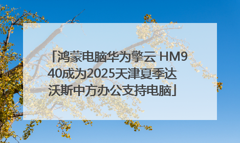 鸿蒙电脑华为擎云 HM940成为2025天津夏季达沃斯中方办公支持电脑