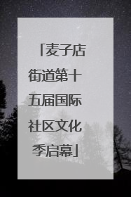 麦子店街道第十五届国际社区文化季启幕