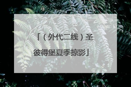 （外代二线）圣彼得堡夏季掠影