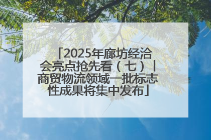 2025年廊坊经洽会亮点抢先看（七）丨商贸物流领域一批标志性成果将集中发布