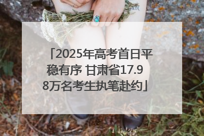 2025年高考首日平稳有序 甘肃省17.98万名考生执笔赴约