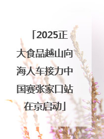2025正大食品越山向海人车接力中国赛张家口站在京启动