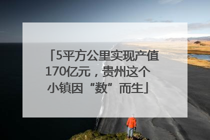 5平方公里实现产值170亿元，贵州这个小镇因“数”而生