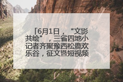 6月1日，“文影共绘”，三省四地小记者齐聚豫西松鹿欢乐谷，征文暨短视频大赛精彩启幕！